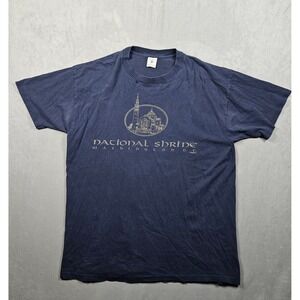 Vintage Delta T-Shirt Mens XL National Shrine DC Blue Single Stitch Made in USA